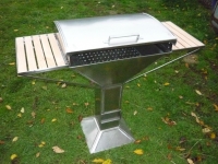 Edelstahlgrill (optional mit Ablagefl�che)
