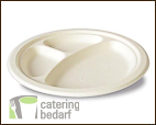 Chinagras Teller 3-geteilt (26 cm)
